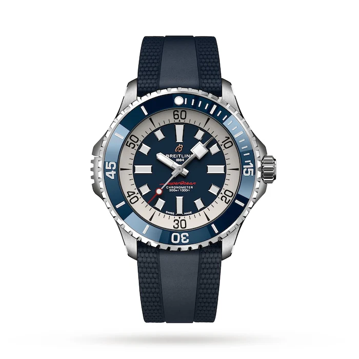 Breitling Automatic 46mm Men’s Watch with Blue Material Dial, Stainless Steel Case, 300m Water Resistant / A17378E71C1S1