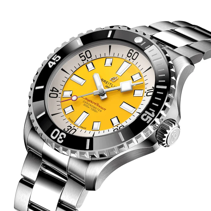 Breitling Automatic 46mm Men’s Watch with Yellow Material Dial, Stainless Steel Case, 300m Water Resistant / A173781A1I1S1 - Image 2