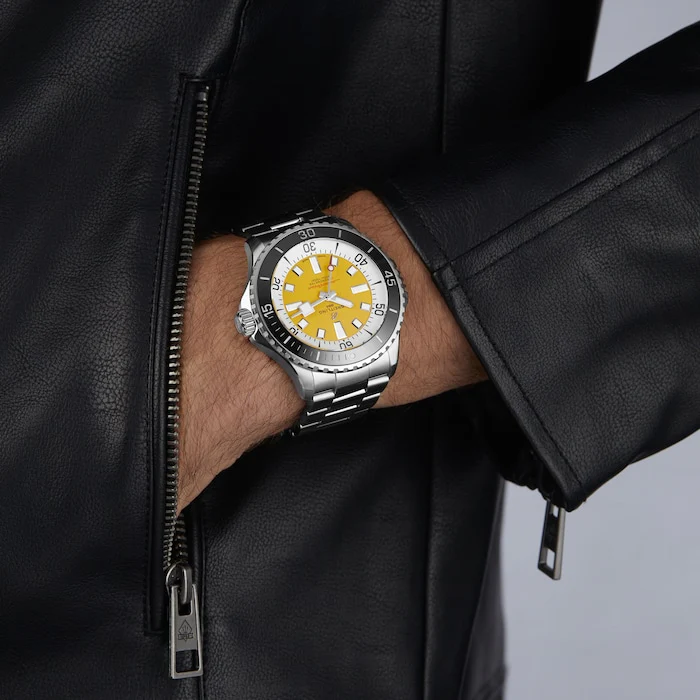 Breitling Automatic 46mm Men’s Watch with Yellow Material Dial, Stainless Steel Case, 300m Water Resistant / A173781A1I1S1 - Image 3