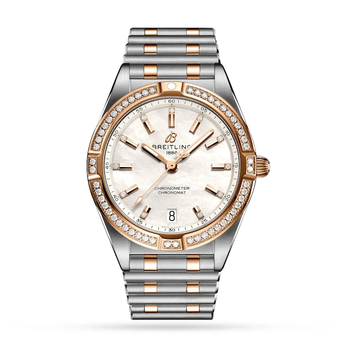 Breitling Chronomat 32 Stainless Steel & 18k Red Gold (Gem-set) - Mother of Pearl Watch U77310591A2U1