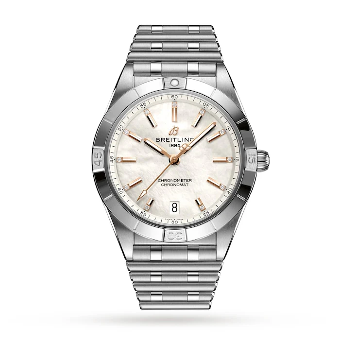 Breitling Chronomat Automatic 36 Stainless Steel Mother of Pearl Watch Luxury Watch Swiss Made A10380101A4A1