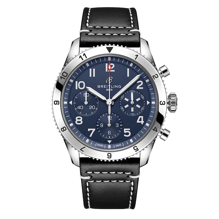 Breitling Classic AVI Chronograph 42 Tribute to Vought F4U Corsair Leather Strap Watch Luxury Watch Swiss Made Highâ Precision Movement A233801A1C1X1