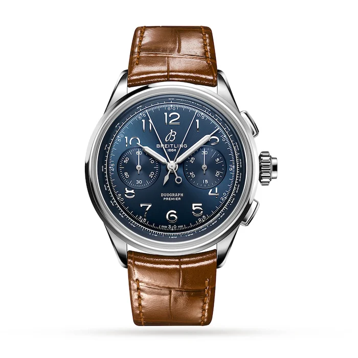 Breitling Elegance 42mm Men’s Watch with Blue Material Dial, Stainless Steel Case, 100m Water Resistant / AB1510171C1P1