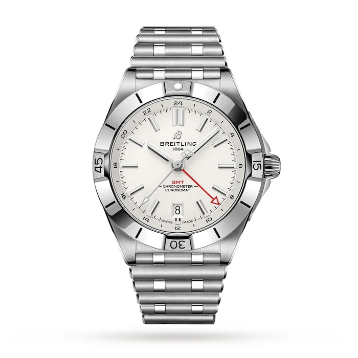 Breitling Elegance Automatic 40mm Men’s Watch with Silver Material Dial, Stainless Steel Case & Bracelet, 200m Water Resistant / A32398101A1A1