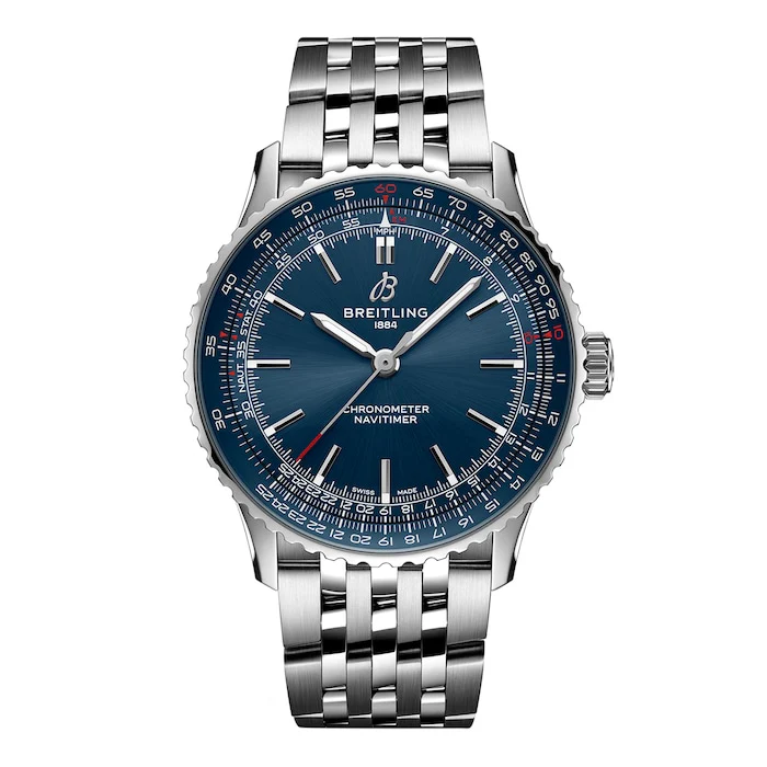 Breitling Elegance Automatic 41mm Men’s Watch with Blue Material Dial, Stainless Steel Case & Bracelet, 30m Water Resistant / A17329161C1A1