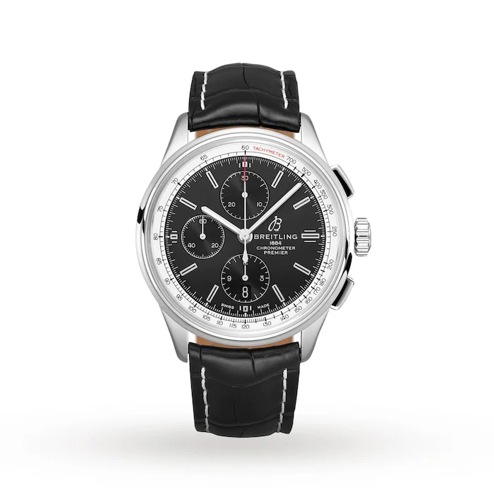 Breitling Elegance Automatic 42mm Men’s Watch with Black Material Dial, Stainless Steel Case, 100m Water Resistant / A13315351B1P1