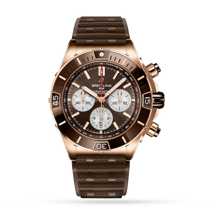 Breitling Elegance Automatic 44mm Men’s Watch with Brown Material Dial, Ceramic Case, 200m Water Resistant / RB0136E31Q1S1