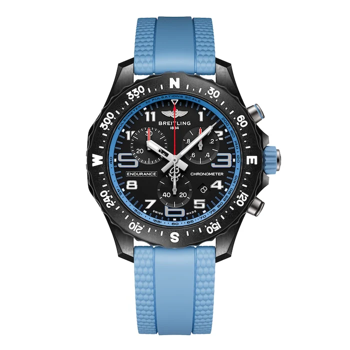 Breitling Endurance Pro 38mm Unisex Watch Blue Rubber Luxury Watch Swiss Made High Precision Movement X83310281B1S1