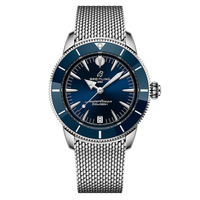 Breitling Heritage Automatic 36mm Men’s Watch with Blue Material Dial, Stainless Steel Case & Bracelet, 200m Water Resistant / A10390161C1A1