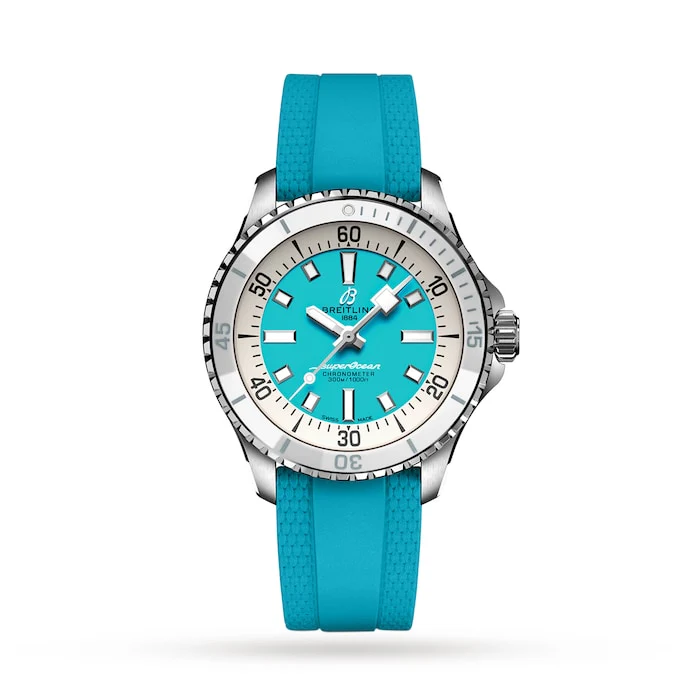 Breitling Heritage Automatic 36mm Men’s Watch with Turquoise Material Dial, Stainless Steel Case, 300m Water Resistant / A17377211C1S1