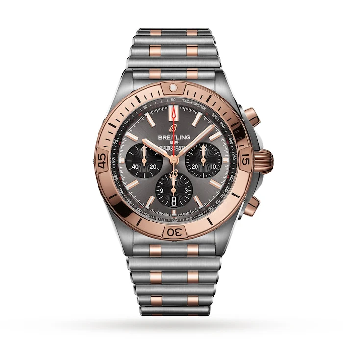 Breitling Heritage Automatic 42mm Men’s Watch with Grey Material Dial, Stainless Steel Case, 200m Water Resistant / UB0134101B1U1