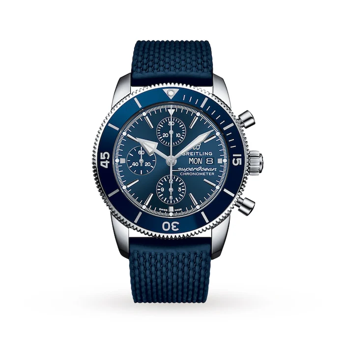 Breitling Heritage Automatic 44mm Men’s Watch with Blue Material Dial, Stainless Steel Case, 200m Water Resistant / A13313161C1S1