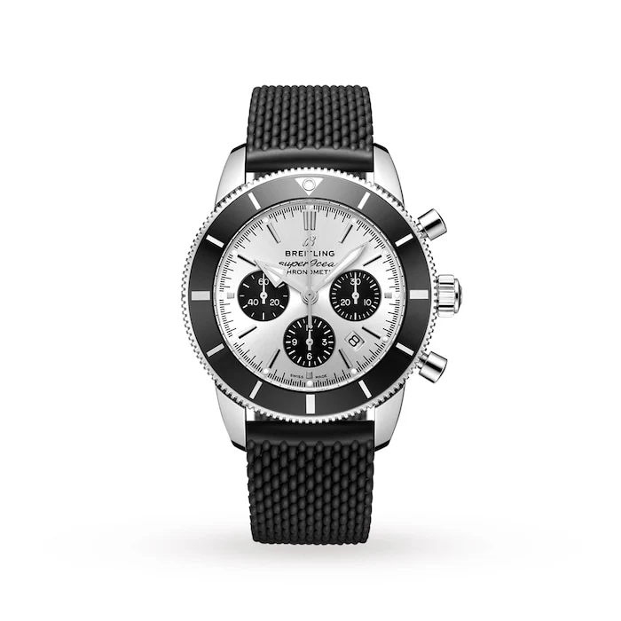 Breitling Heritage Automatic 44mm Men’s Watch with Silver Material Dial, Stainless Steel Case, 200m Water Resistant / AB0162121G1S1