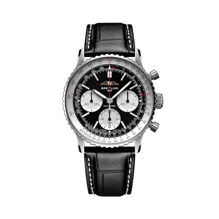 Breitling Navitimer B01 Chronograph 41mm Mens Luxury Watch Black AB0139211B1P1