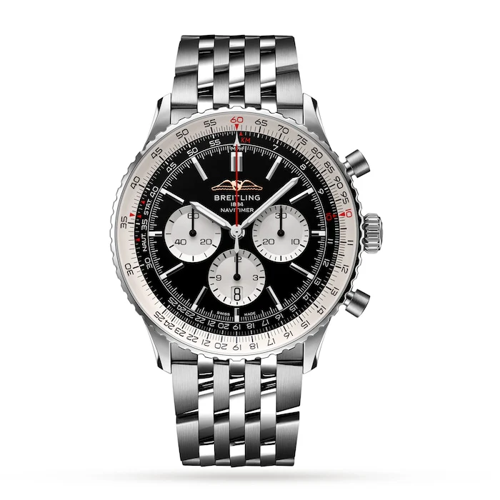 Breitling Navitimer B01 Chronograph 46 Stainless Steel Watch Luxury Watch Swiss Made Highâ Precision Movement Sapphire Crystal Stainless Steel Case  AB0137211B1A1