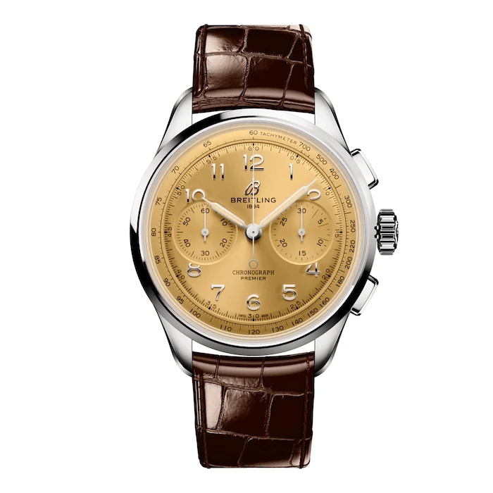 Breitling Premier B09 Chronograph 40mm Mens Luxury Watch Champagne AB0930F51H1P1