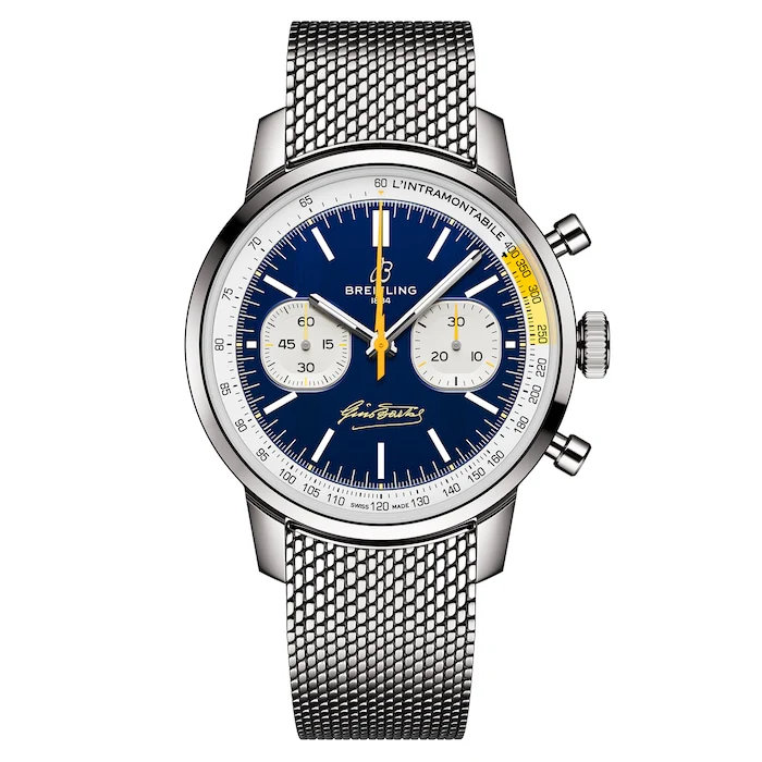Breitling Sport Automatic 41mm Men’s Watch with Blue Material Dial, Stainless Steel Case & Bracelet, 100m Water Resistant / AB01767A1C1A1
