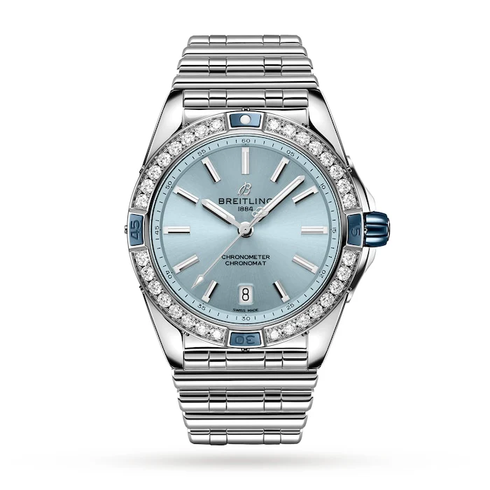 Breitling Super Chronomat Automatic 38 Blue Stainless Steel Bracelet Watch Luxury Watch  A17356531C1A1