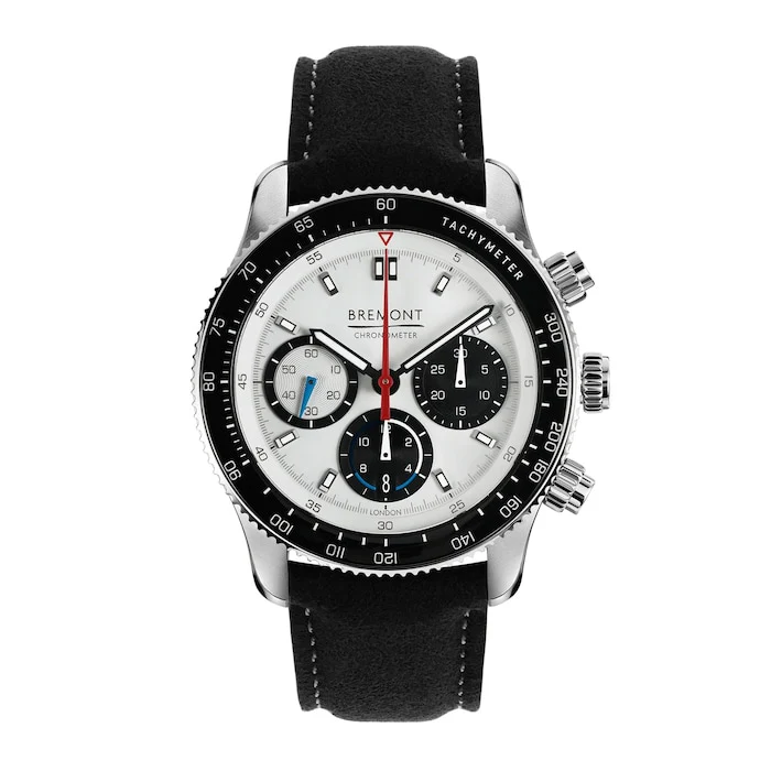 Bremont Automatic 43mm Men’s Watch with White Material Dial, Stainless Steel Case, 200m Water Resistant / WR-22-SS-R-S