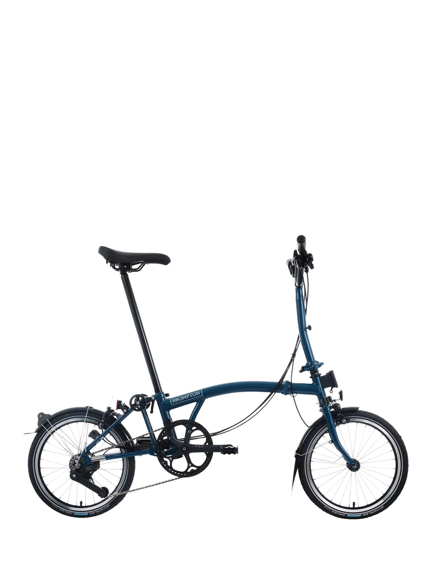 Brompton C Line 12-Speed Mid Handlebar Folding, Ocean Blue