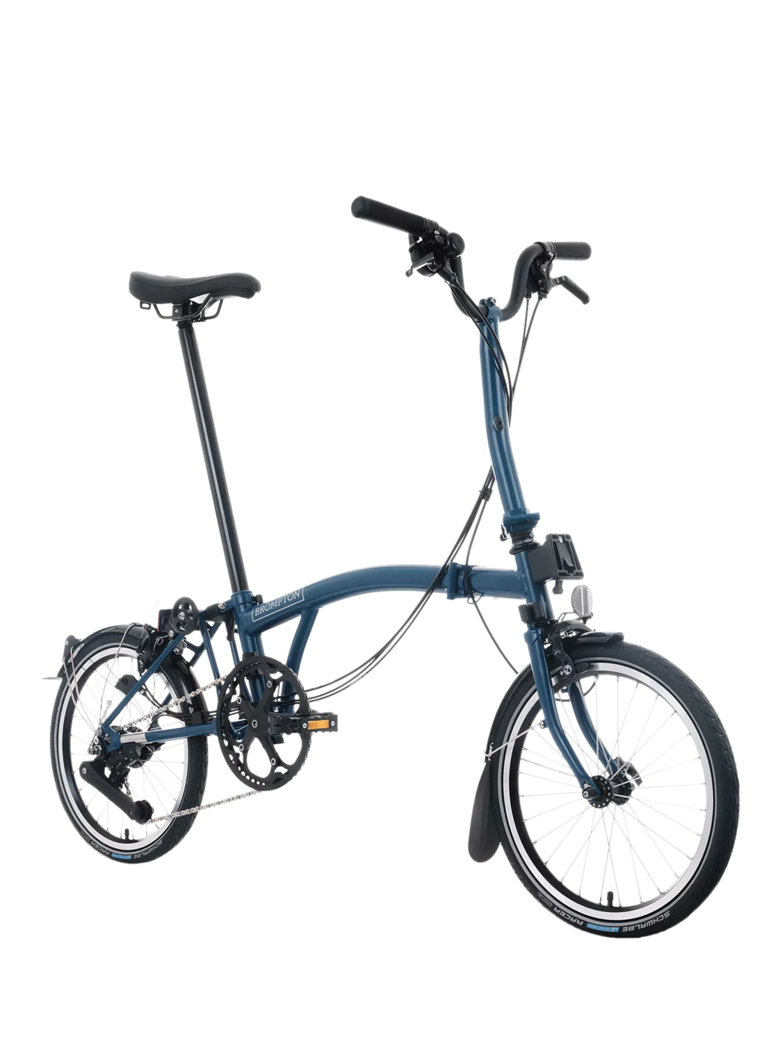 Brompton C Line 12-Speed Mid Handlebar Folding, Ocean Blue - Image 2