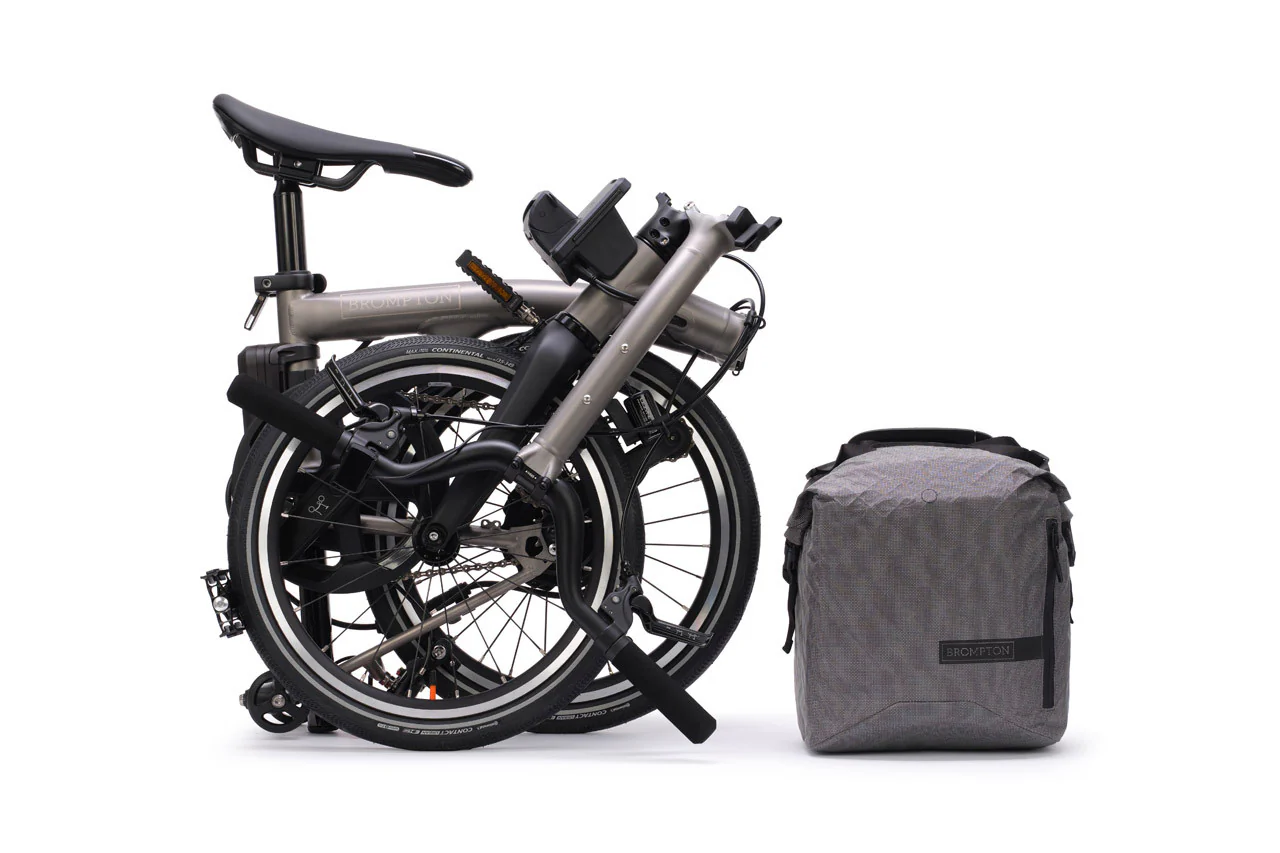Brompton Electric T Line - e-Motiq system - 4-speed Blasted Titanium Mid Handlebars - Image 3