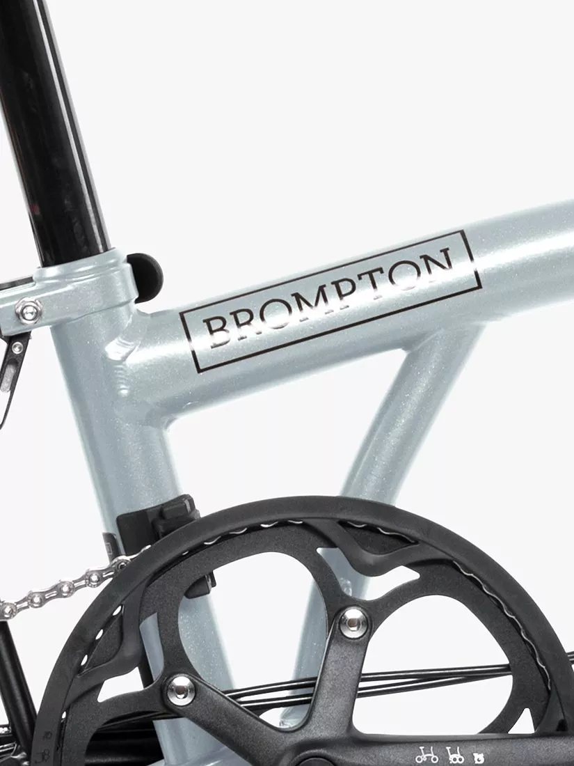 Brompton P Line Urban Low Handlebar Folding Bike, Lunar Ice - Image 4