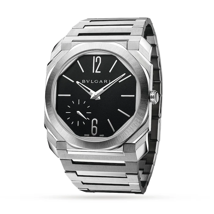 Bvlgari Automatic 40mm Men’s Watch with Black Material Dial, Stainless Steel Case & Bracelet, 100m Water Resistant / 103297