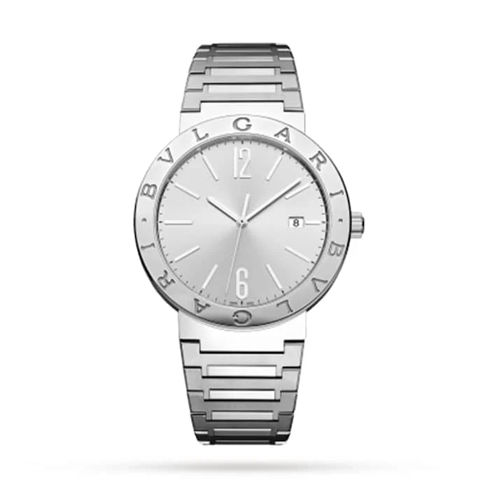 Bvlgari Automatic 41mm Men’s Watch with Silver Material Dial, Stainless Steel Case & Bracelet, 50m Water Resistant / 103652
