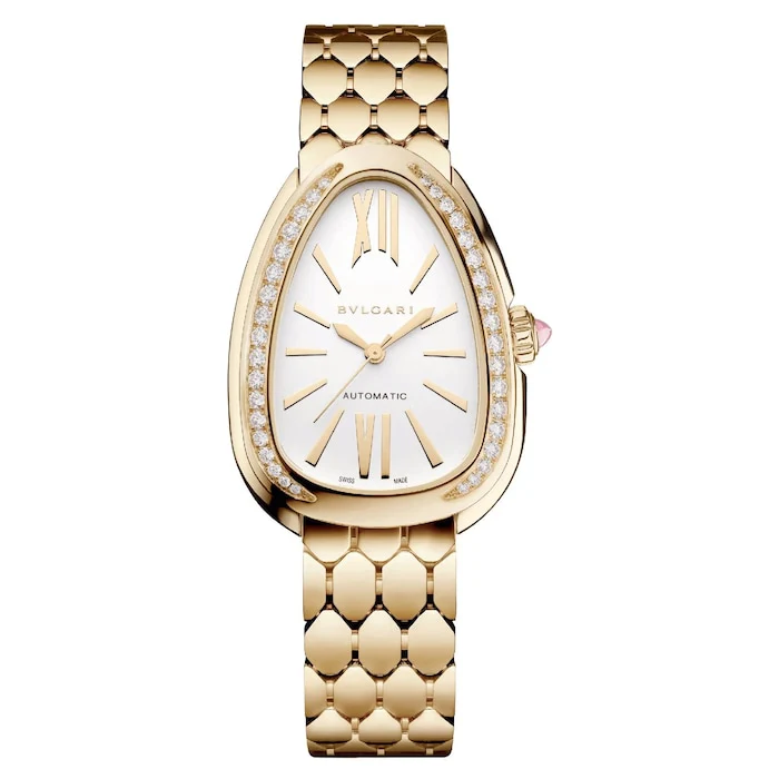 BVLGARI Serpenti Seduttori Automatic 34mm Ladies Watch 18ct Yellow Gold Luxury Watch Swiss Made 103898
