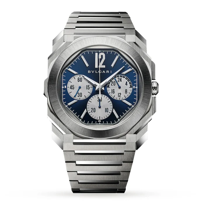 Bvlgari Sport Automatic 30mm Men’s Watch with Blue Material Dial, Stainless Steel Case & Bracelet, 100m Water Resistant / 103467