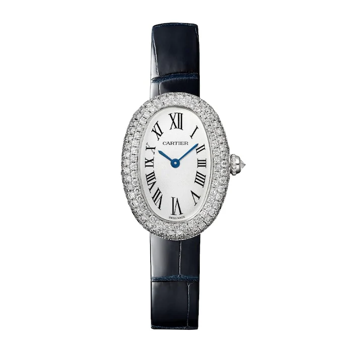 Cartier Baignoire Watch, Small Model, Quartz Movement, 18K White Gold Case Luxury Watch Swiss Made WJBA0049