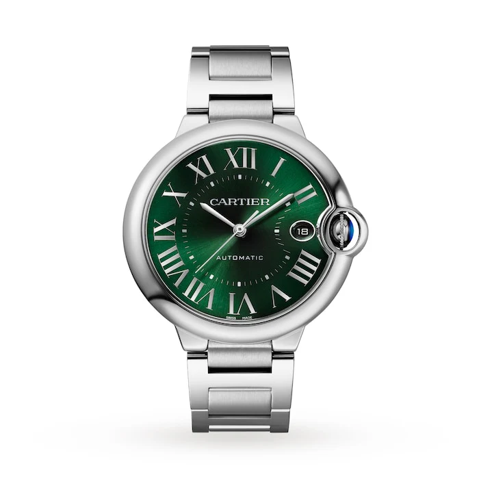 Cartier Elegance Automatic 40mm Men’s Watch with Green Material Dial, 30m Water Resistant / WSBB0071