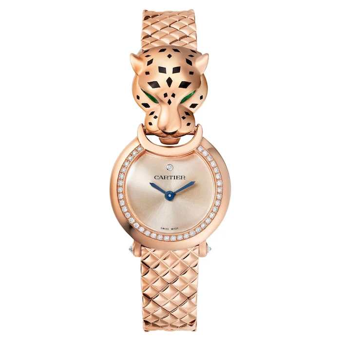 Cartier La Panthère Watch, 23.6 mm, Quartz Movement, Rose Gold Luxury Watch Swiss Made High Precision Movement HPI01381