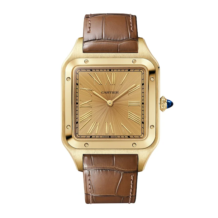Cartier Mechanical 34mm Men’s Watch with Gold Material Dial, Gold Case, 30m Water Resistant / WGSA0111