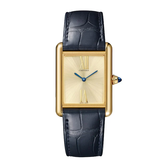 Cartier Mechanical Men’s Watch with Gold Material Dial, Gold Case, 30m Water Resistant / WGTA0213