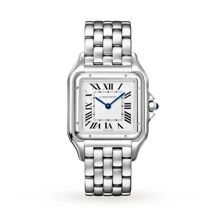 Cartier Panthère De Cartier Watch, Large Model, Quartz Movement, Steel Luxury Watch Swiss Made WSPN0016