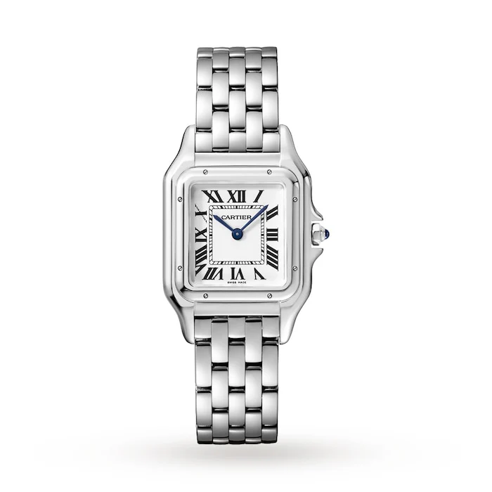 Cartier Panthère De Cartier Watch Medium Model, Quartz Movement, Steel Luxury Watch Swiss Made WSPN0015