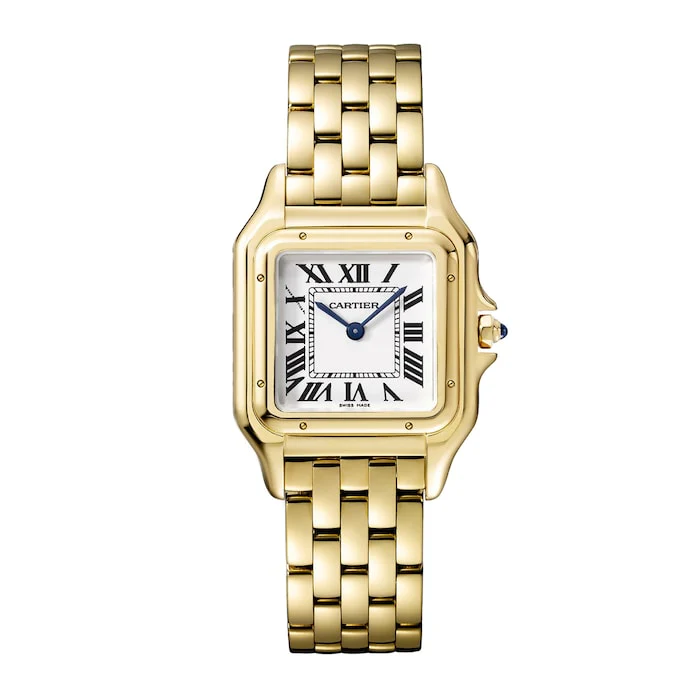 Cartier Panthère De Cartier Watch Medium Model, Quartz Movement, Yellow Gold Luxury Watch WGPN0009