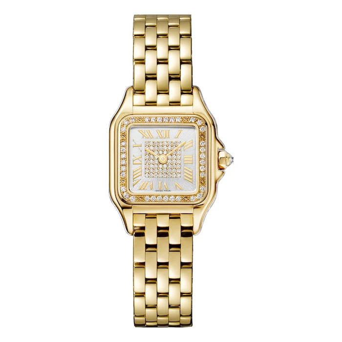 Cartier Panthère De Cartier Watch, Small Model, Quartz Movement, 18K Yellow Gold Luxury Watch WJPN0042
