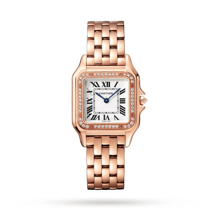Cartier Panthere De Cartier Watch, Medium Model, Quartz Movement, Rose Gold Luxury Watch Swiss Made  WJPN0009