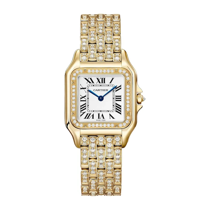 Cartier Panthere De Cartier Watch, Medium Model, Quartz Movement, Yellow Gold Luxury Watch  WJPN0060