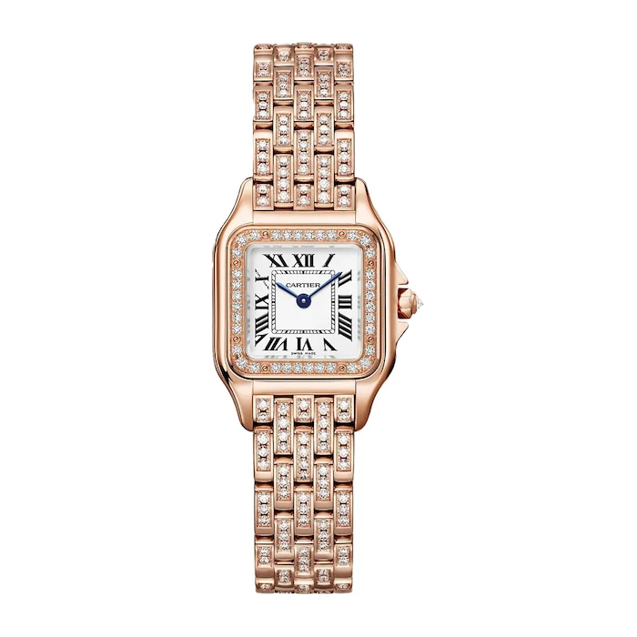 Cartier Panthere De Cartier Watch, Small Model, Quartz Movement, Rose Gold Luxury Watch Swiss Made WJPN0061