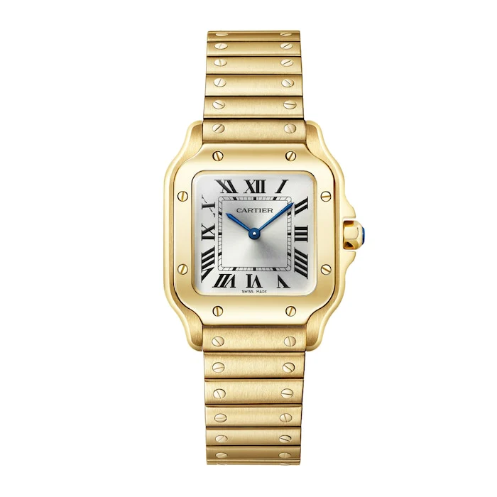 Cartier Santos De Cartier, Small Model, Quartz, Yellow Gold Luxury Watch Luxury Watch Swiss Made WGSA0107