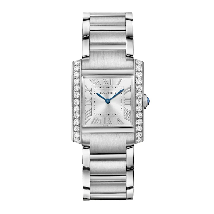 Cartier Tank Francaise Watch, Medium Model, Quartz Movement, Steel Case Luxury Watch Swiss Made W4TA0028