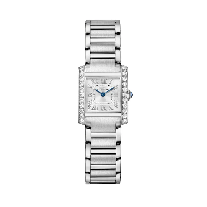 Cartier Tank Francaise Watch, Small Model, Quartz Movement, Steel Case Luxury Watch Swiss Made W4TA0029
