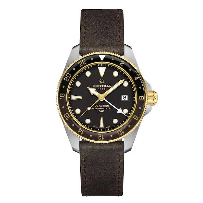 Certina Automatic 41mm Men’s Watch with Black Material Dial, Stainless Steel Case, 200m Water Resistant / C0329292605100