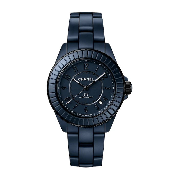 Chanel Automatic 38mm Men’s Watch with Blue Material Dial, Ceramic Case, 200m Water Resistant / H9632