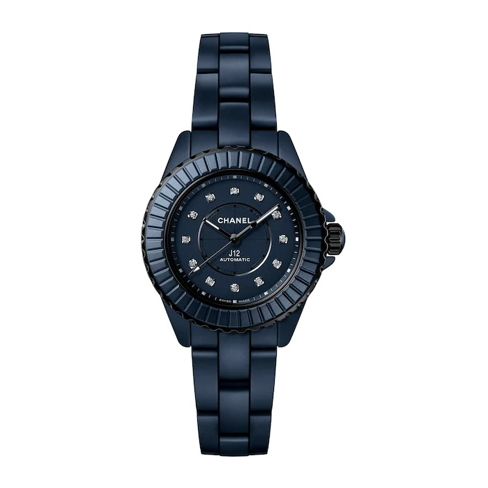 Chanel J12 BLEU WATCH CALIBRE 12.2, 33 MM Luxury Watch Swiss Made High Precision Movement Sapphire Crystal H9657