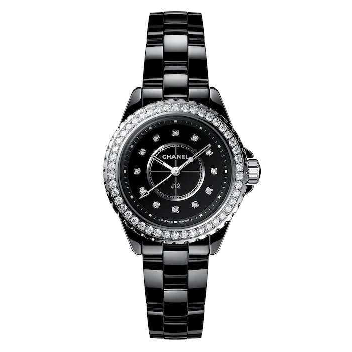 CHANEL J12 WATCH, 33 MM Luxury Watch Swiss Made High Precision Movement Sapphire Crystal Stainless Steel Case  H6419
